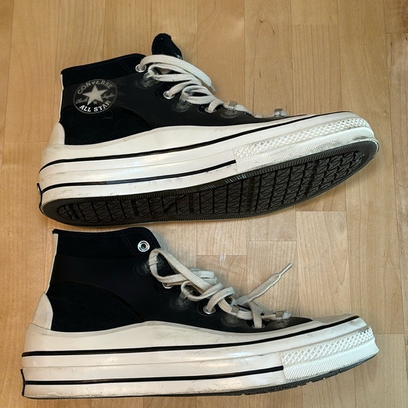Kim Jones converse, black and white, men's size 10, women's 12